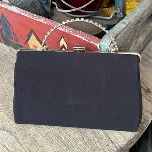 Vintage Pert Crystal Handle Fabric Mini Bag‎